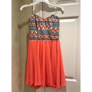 Tribal Strapless Dress